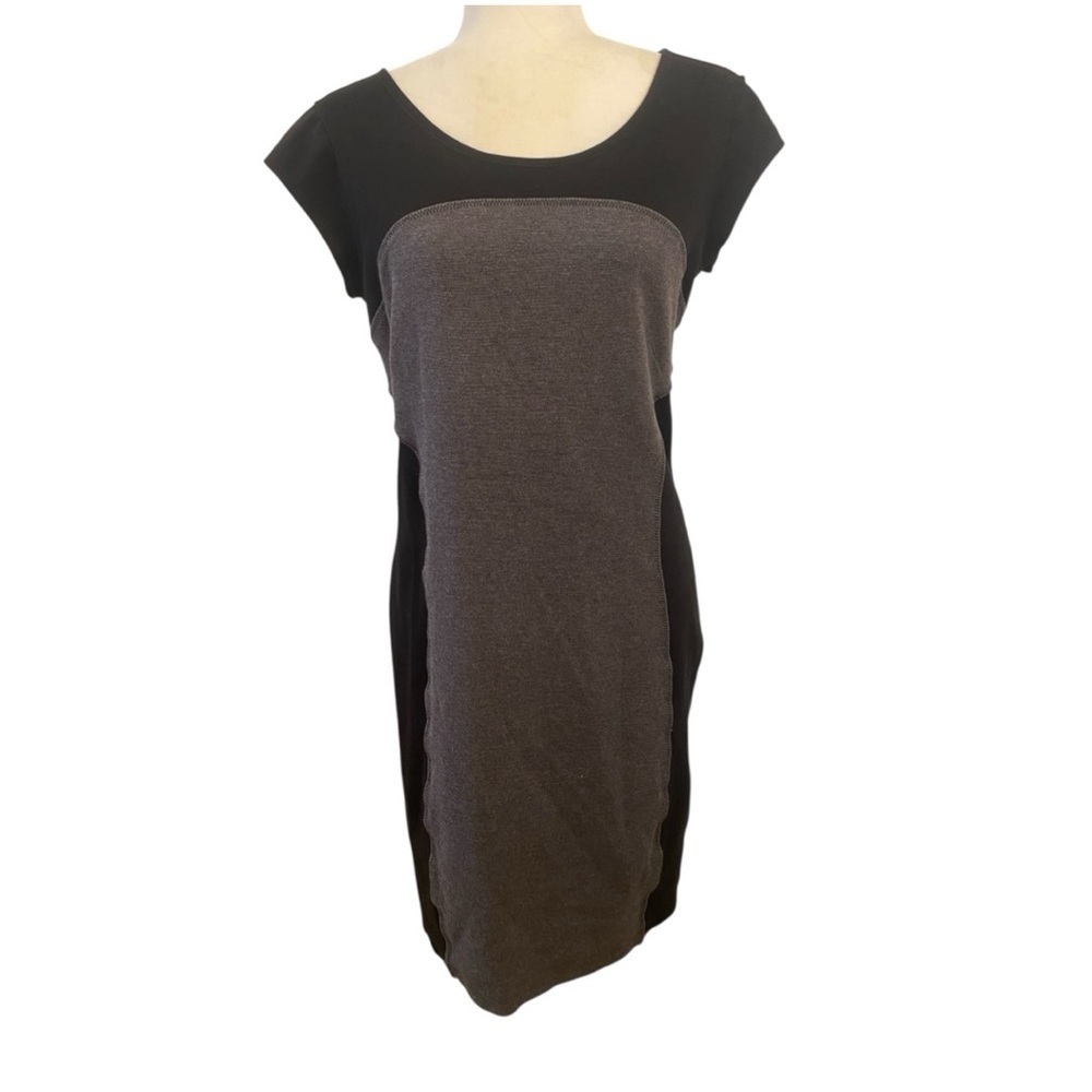 Athleta Illusion Cap Sleeve Stretch Knit Body Sculpting Dress